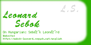 leonard sebok business card